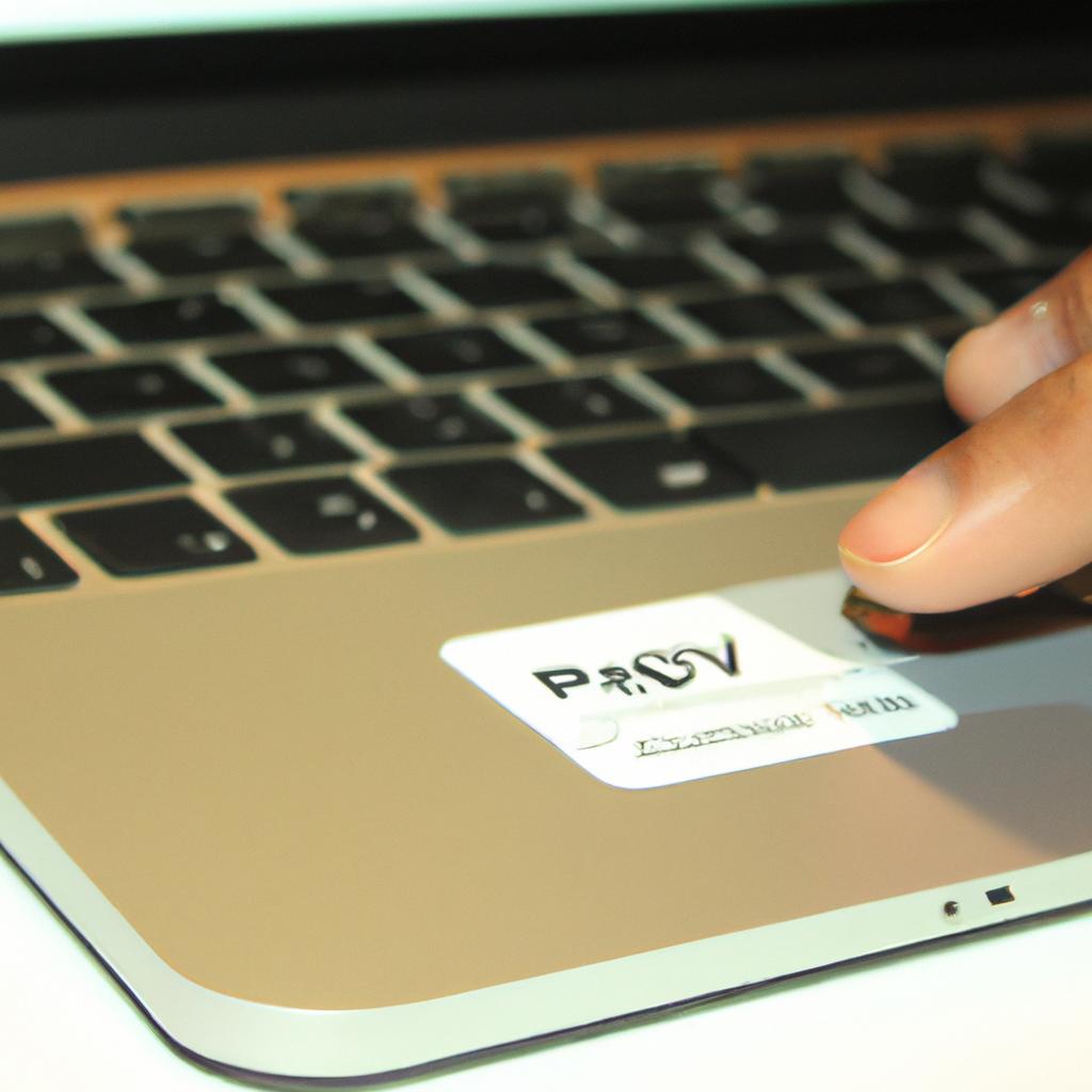 Person using online payment platform